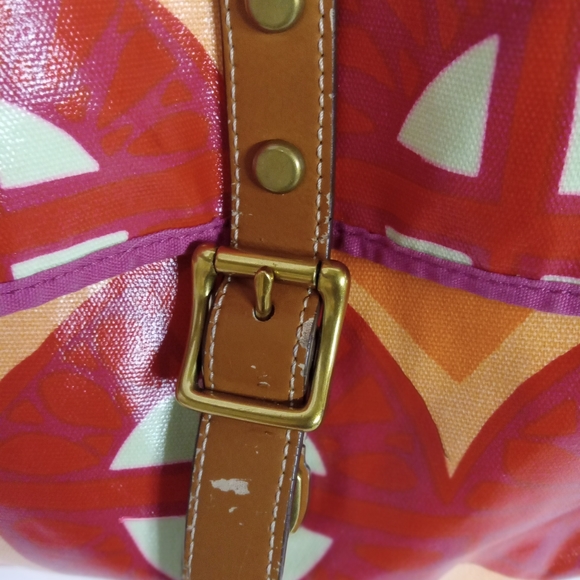Fossil Bag ,Boho ,Coated Canvas Satchel Shoulder Bag - Picture 6 of 12